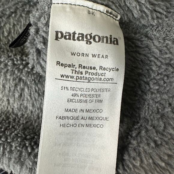 Patagonia Fleece T-Snap Gray Teal Pullover Sweater Size Medium Polartec Winter - Picture 8 of 8